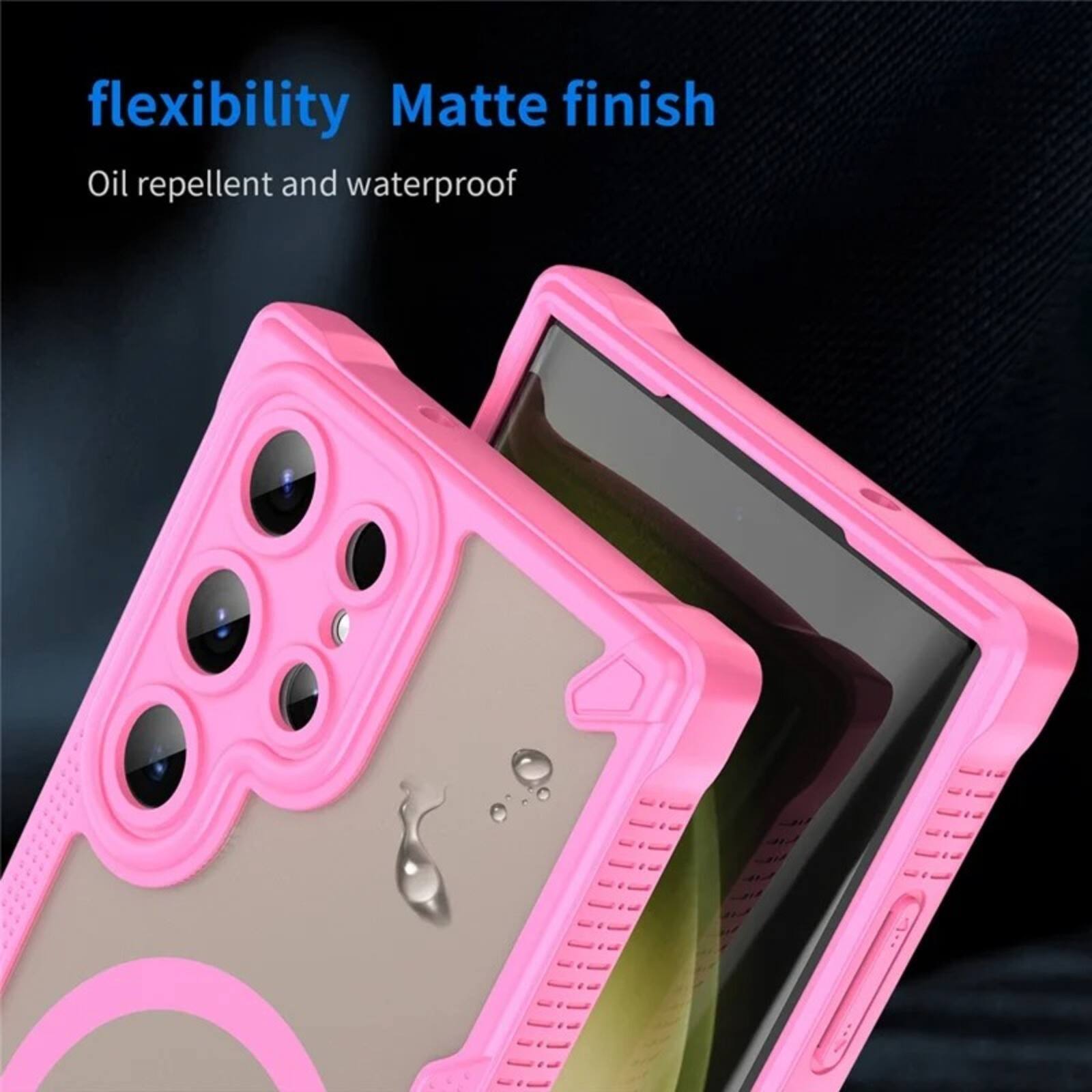 flexibility  
Matte finish  
Oil repellent and waterproof
