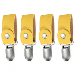 Unique Bargains - 4pcs Towel Ring Holder with Clip, Dish Towel Holder Wall Hook, Farmhouse Home Decor for Cabinet Oven Handle Rods - Yellow