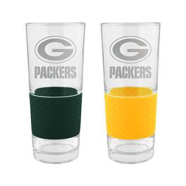 Great American Products - Green Bay Packers 22oz. Logo Score Pint Glass Two-Piece Set - Multicolor