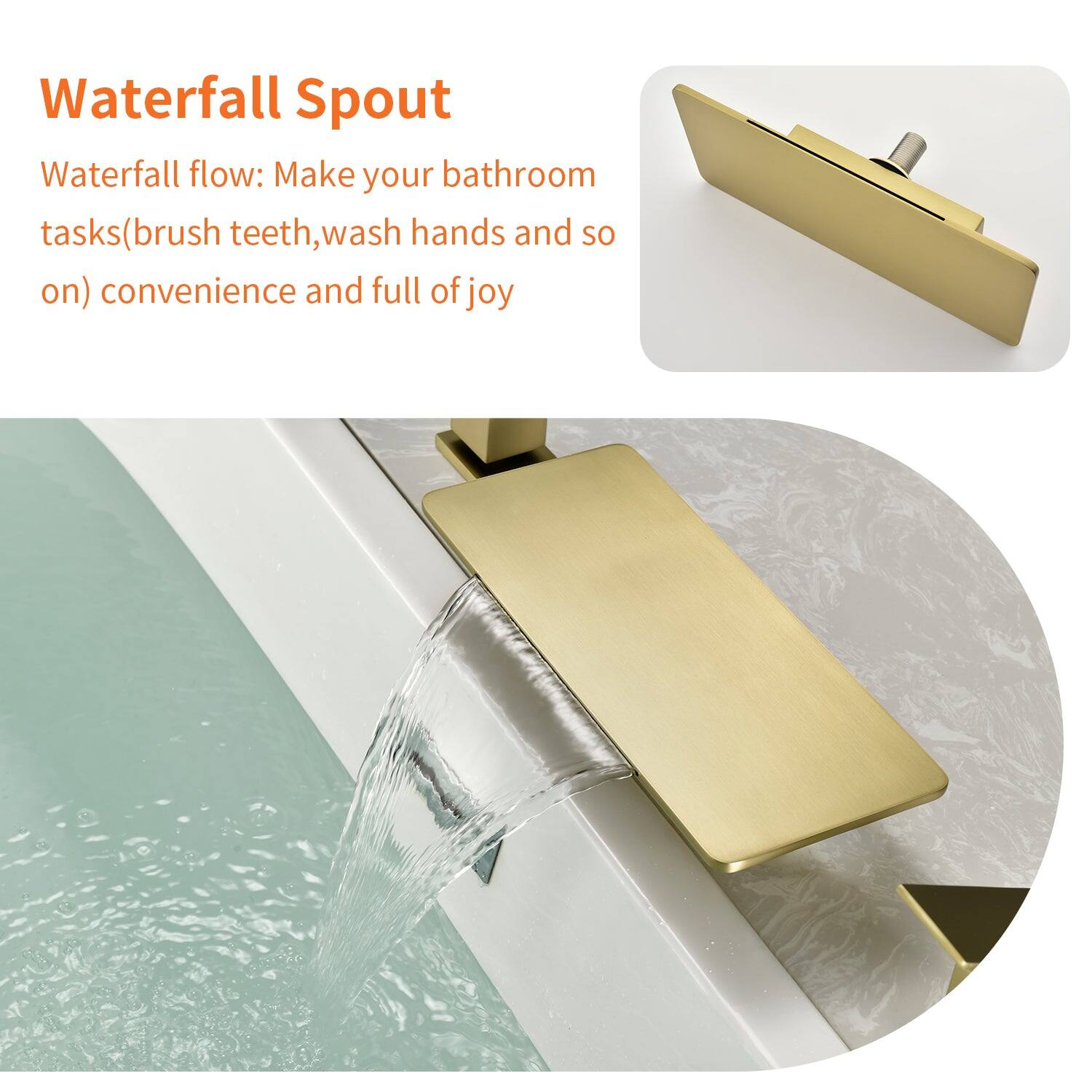 Waterfall Spout

Waterfall flow: Make your bathroom tasks (brush teeth, wash hands and so on) convenience and full of joy