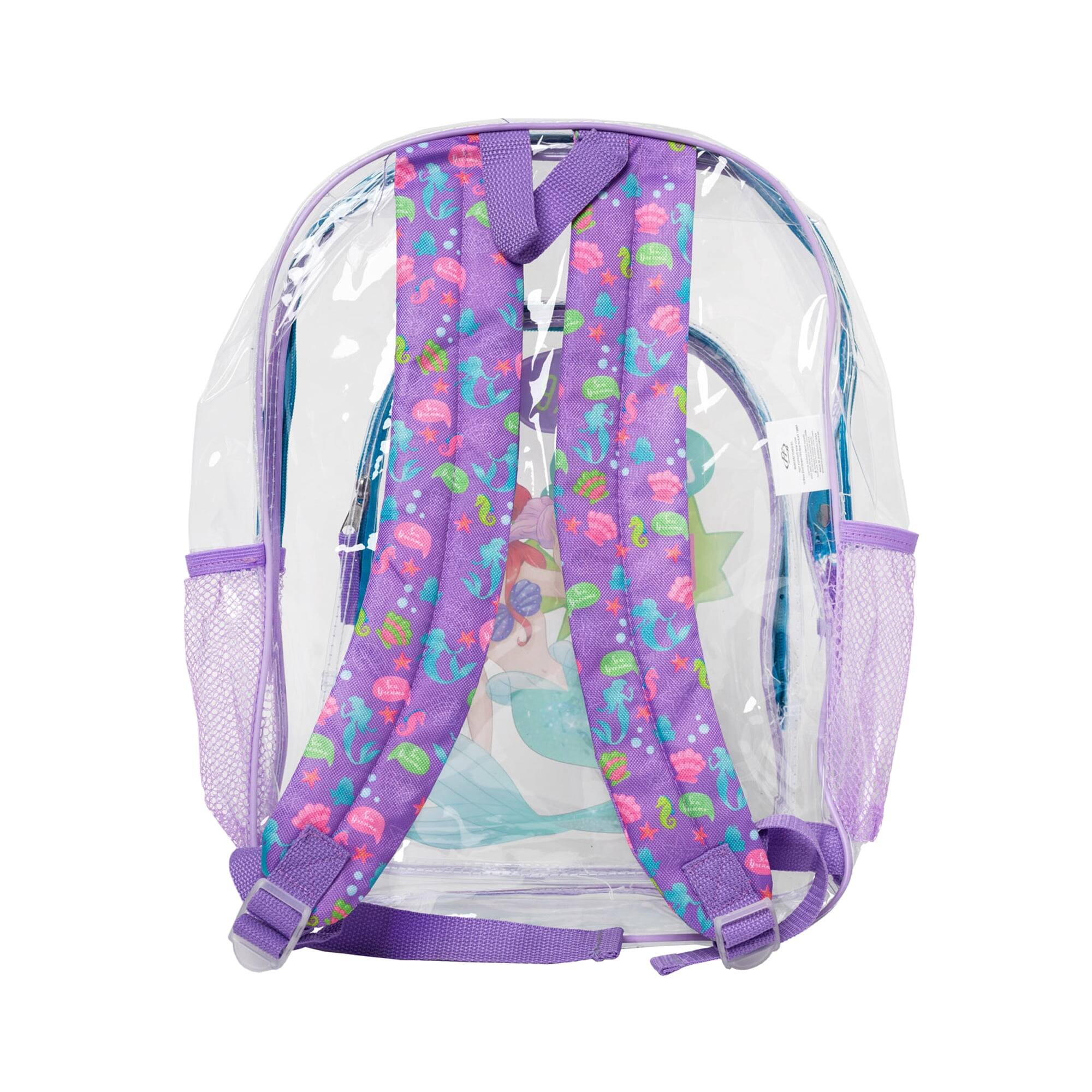 Alt View 1. Disney - The Little Mermaid Clear Transparent Backpack 16" Disney Ariel Make Your Voice Heard - Multicolored.