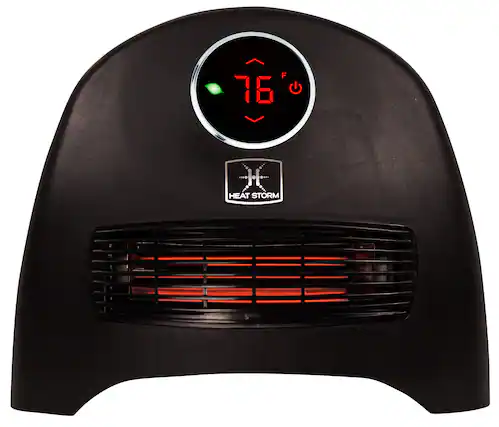 Front. Heat Storm - Sahara 1500 Watt Portable Heater - Black.