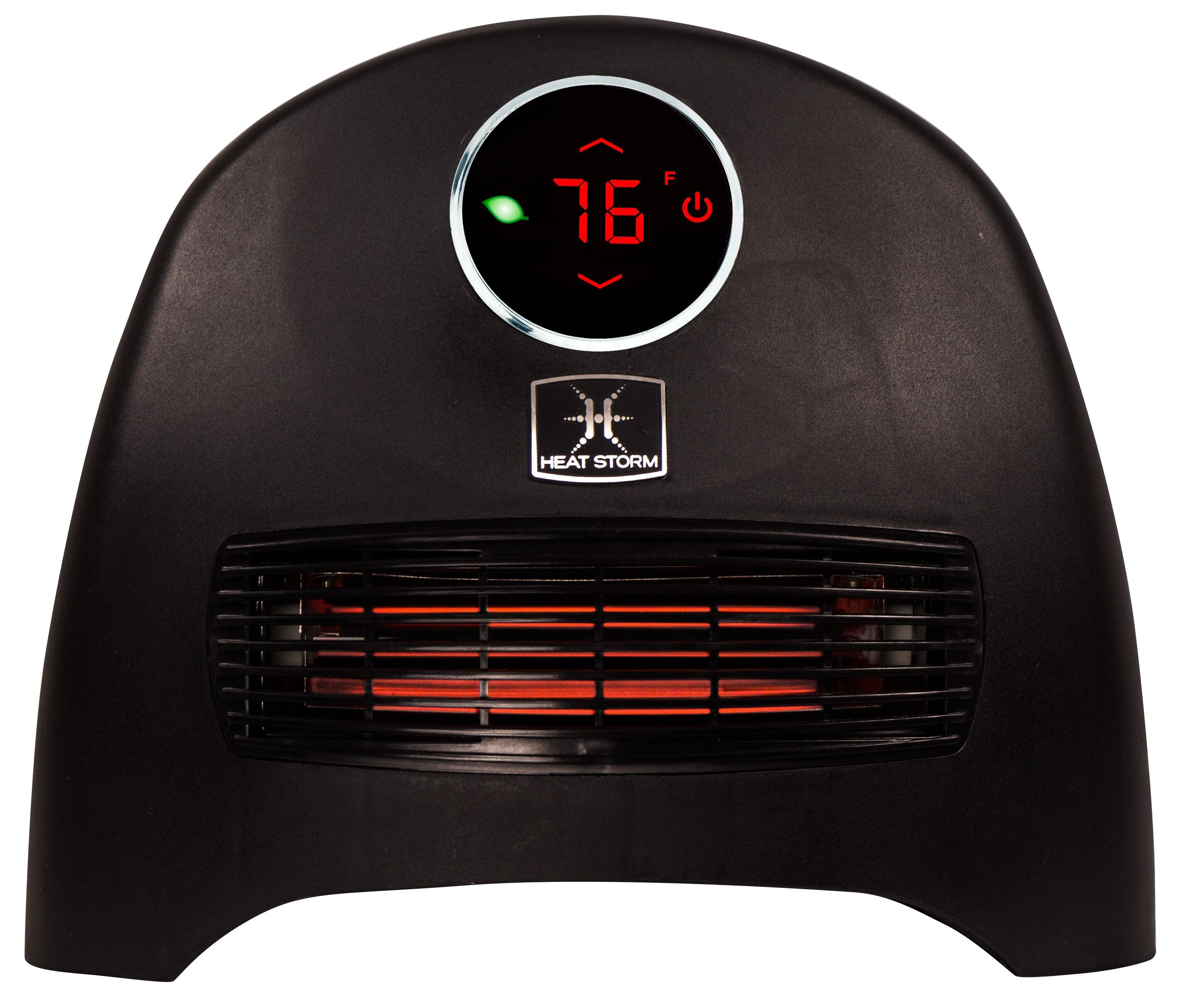 Front. Heat Storm - Sahara 1500 Watt Portable Heater - Black.