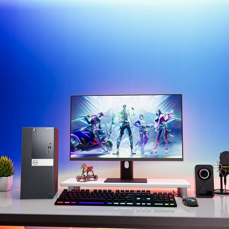 Alt View 1. Dell - OptiPlex Tower Gaming Desktop PC | Intel i5-9th | 16GB DDR4 RAM | 256GB +500GB HDD | NVIDIA GTX 1050Ti |WiFi | Win11 - Black.