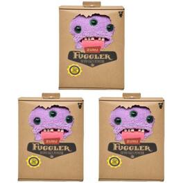 Set of 3 Zuru Fuggler Limited Edition Gaptooth McGoo Plush Toy 9 Inch - Purple