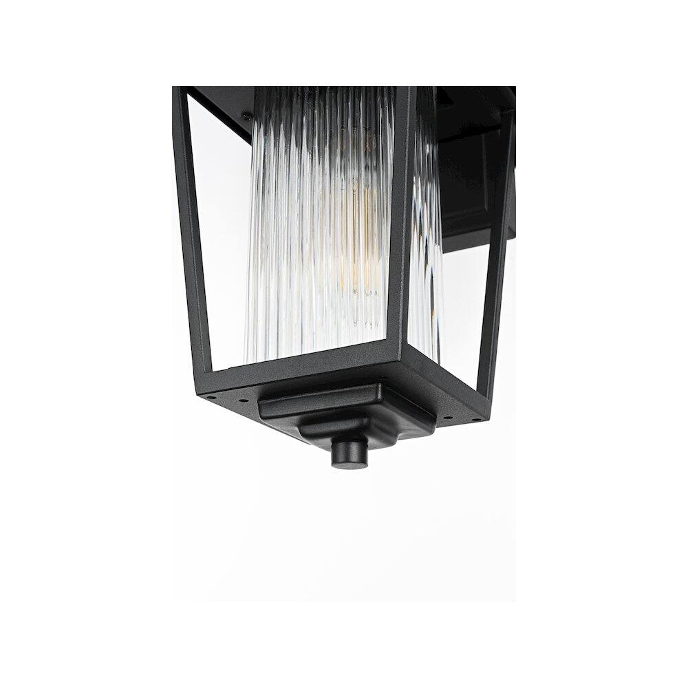 Alt View 1. Elegant Lighting - York 7 inch Outdoor Pendant in Black - Black.