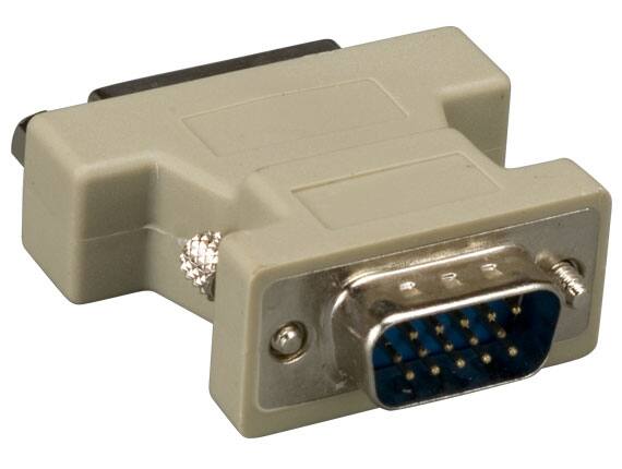 Angle. Cable Leader - DVI to VGA Adapter – DVI-A Female to VGA HD15 Male Monitor Converter - Beige.