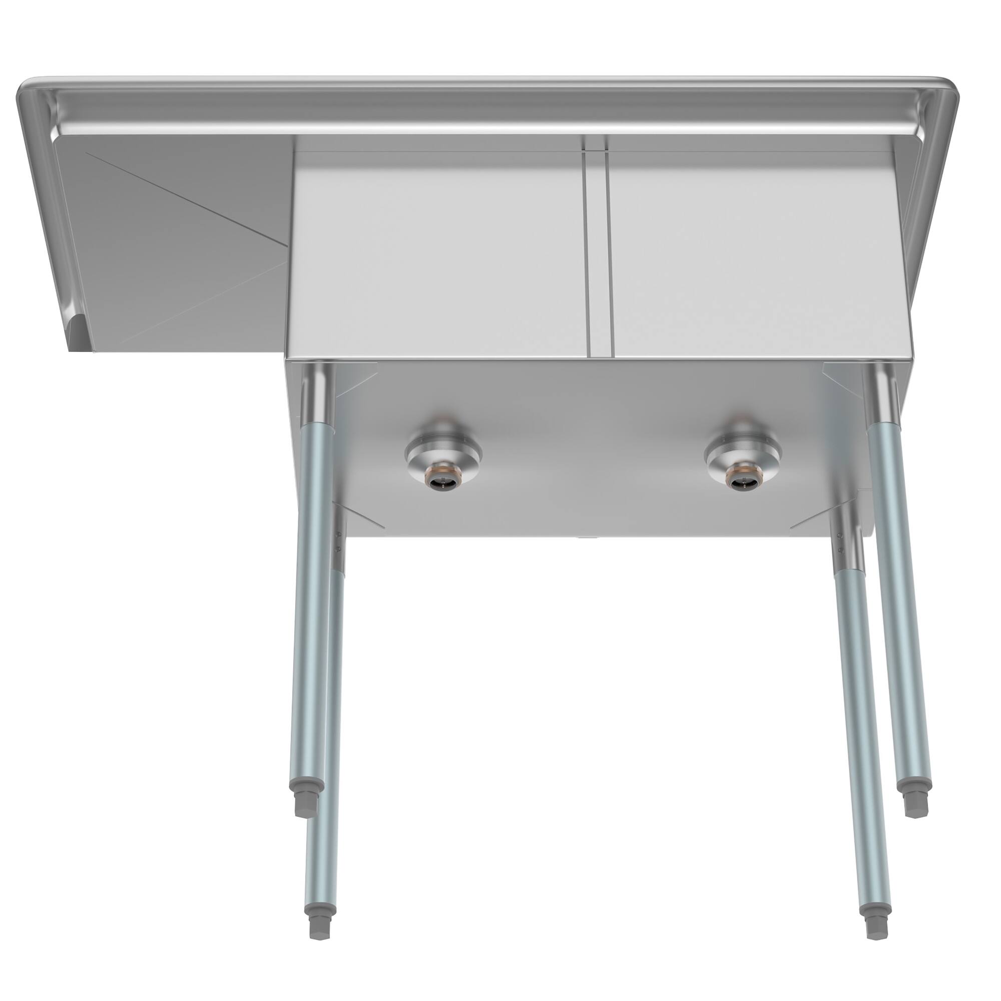 Alt View 1. Koolmore - 43 in. Two Compartment Stainless Steel  Sink with Drainboard, Bowl Size 14"x 16"x 11" SB141611-12L3. - Stainless Steel.
