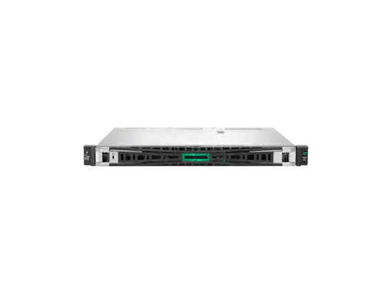 Front. HPE Aruba - HPE ProLiant DL20 Gen11 6315P 2.8GHz 4-Core / 1x16GB / 2LFF NHP / 2x1TB SATA HDD / 1x290W PS Rack Server - Black.