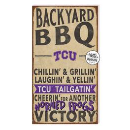 Jardine - TCU Horned Frogs 11'' x 20'' Indoor/Outdoor BBQ Sign - Brown