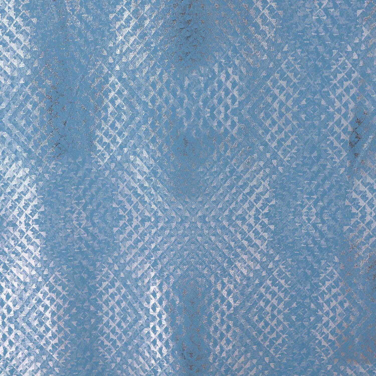 Left. RT Designers Collection - RT Designers Collection Hailey Halo Foil Blackout Polyester Grommet 2 Pack Window Curtain Panel Set 36" x 84" Wedge - Wedgewood.