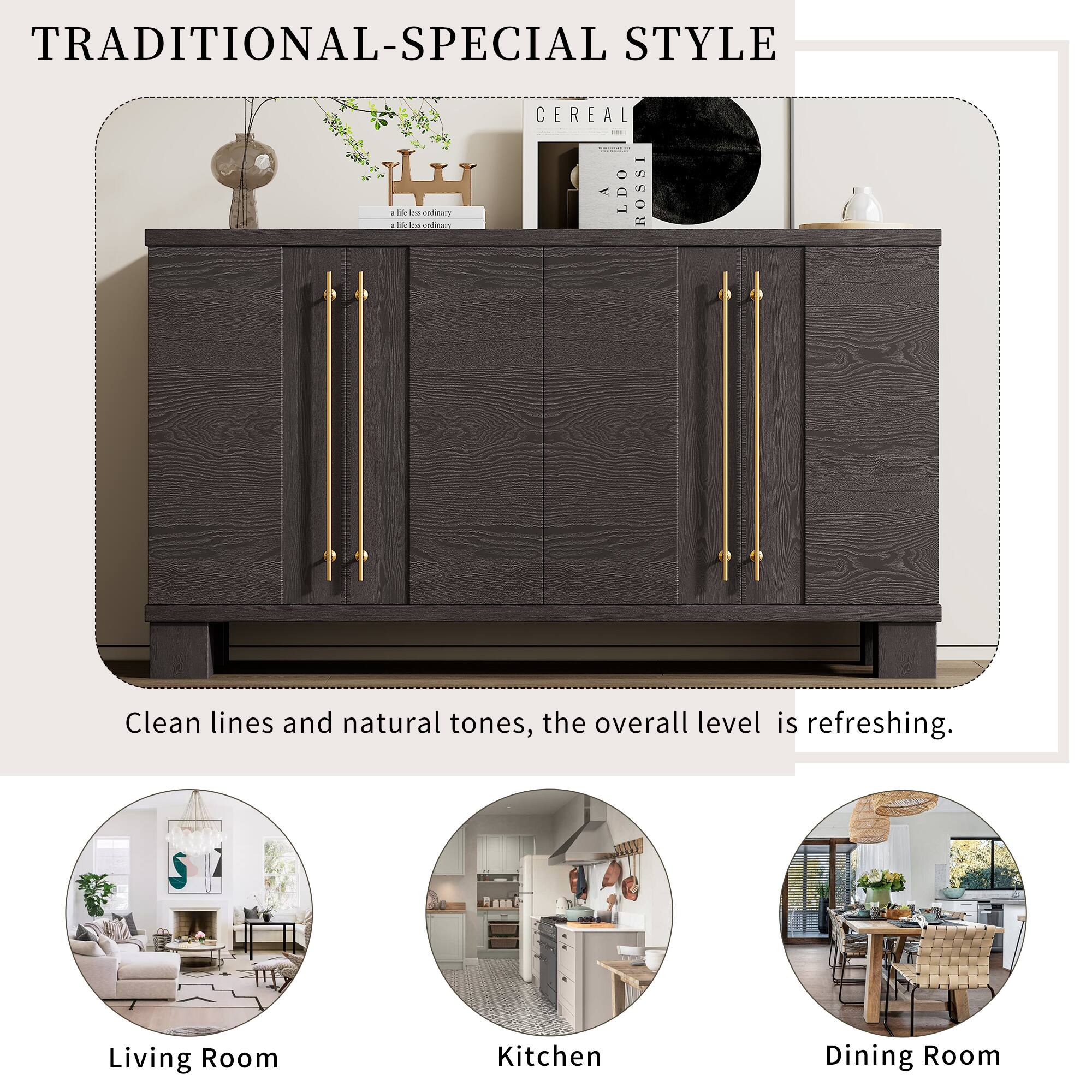 TRADITIONAL-SPECIAL STYLE

Clean lines and natural tones, the overall level is refreshing.

Living Room Kitchen Dining Room