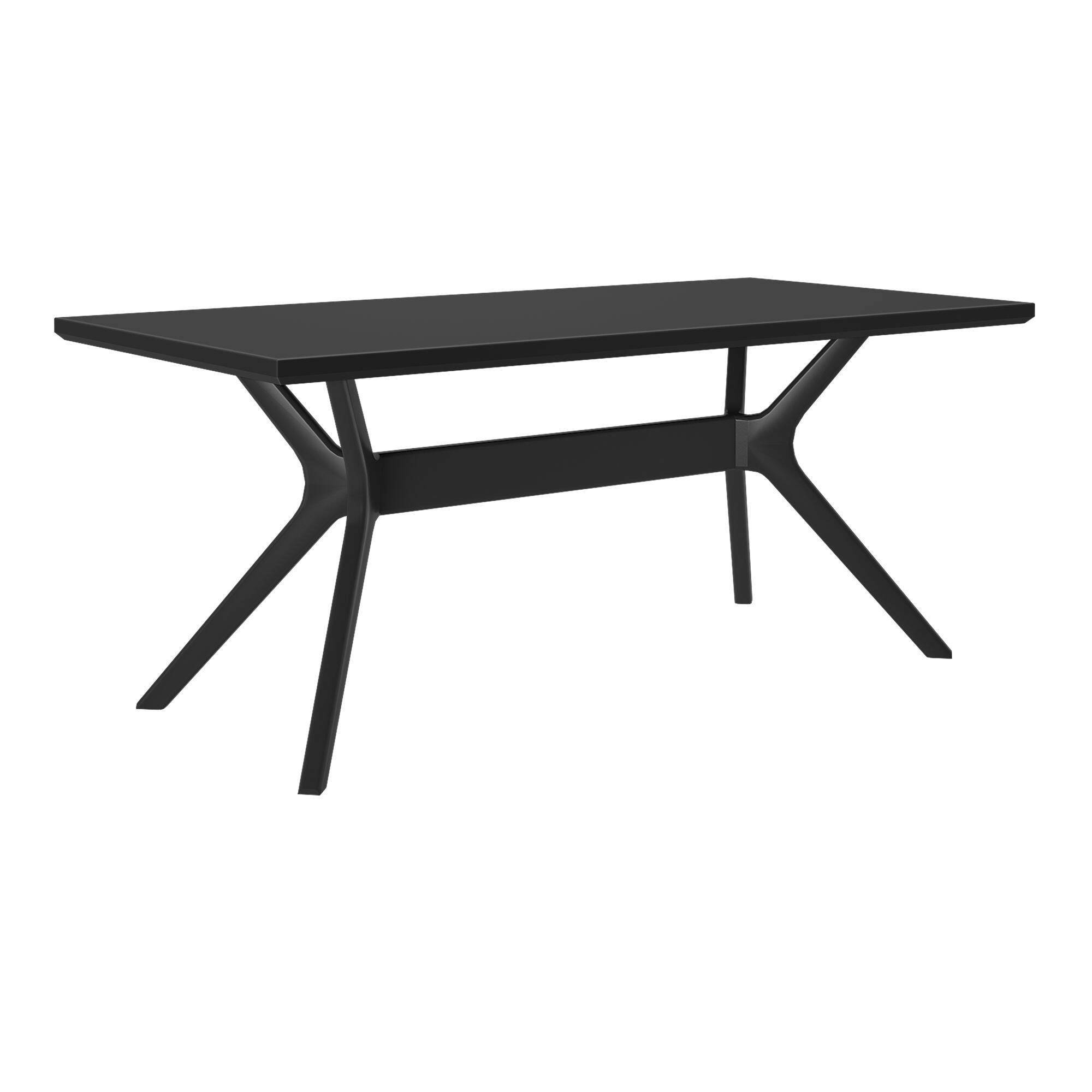 Alt View 2. Plank+Beam - Verso Rectangular Dining Table (72in / 1830mm), Black - Black.