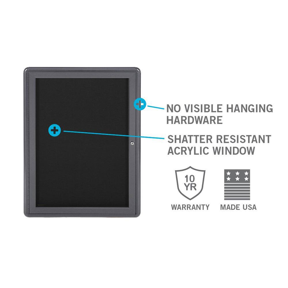 NO VISIBLE HANGING HARDWARE  
SHATTER RESISTANT ACRYLIC WINDOW  
10 YR WARRANTY  
MADE USA