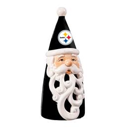 Evergreen Enterprises - Pittsburgh Steelers 8" LED Santa Statue - Black