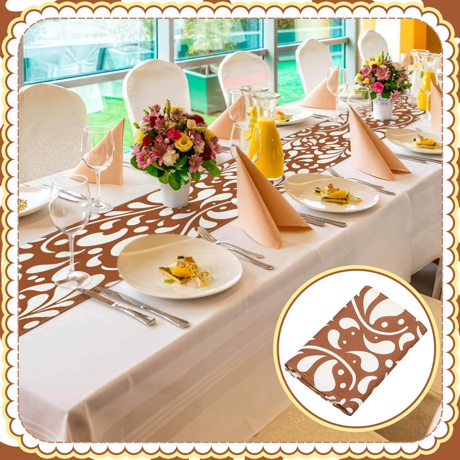 Alt View 5. Dapper Styles - 6 Talavera Table Runner '' Cielito Lindo Shower Party Decoration Mexico Home Decor Traditional Cinco De May... - Brown.