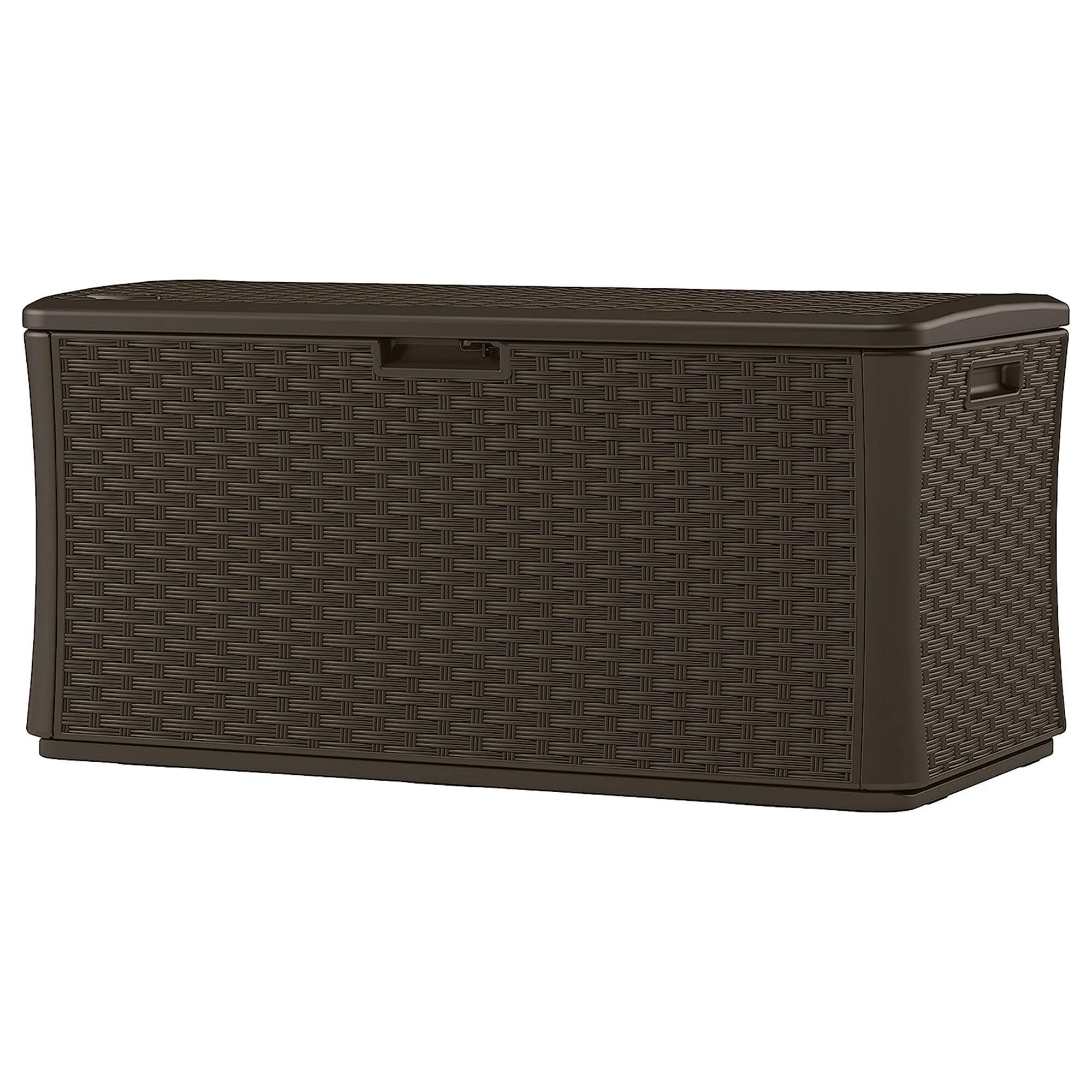 Alt View 2. Suncast - Suncast 134 Gallon All-Weather UV-Resistant Outdoor Patio Storage Deck Box, Java - Brown.