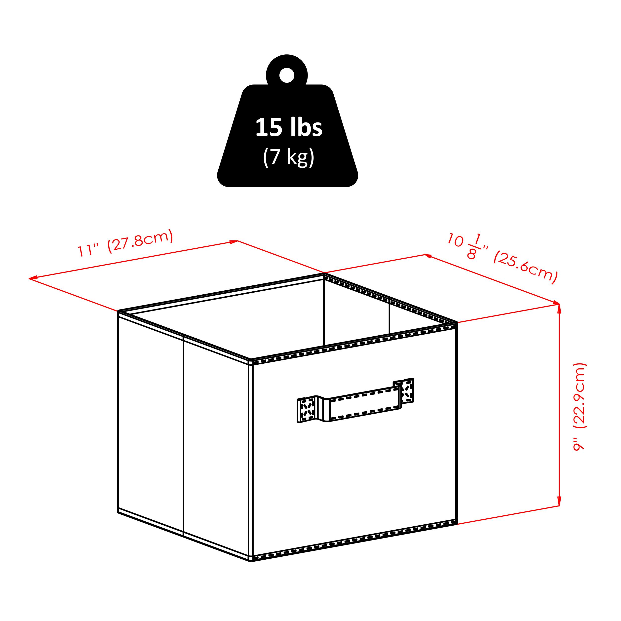 15 lbs (7 kg)  
11" (27.8 cm)  
10 1/8" (25.6 cm)  
9" (22.9 cm)