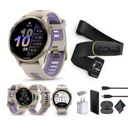 Bundle - Garmin - Forerunner 970, French Gray/Indigo , Air Pro TWS Truly Wireless EarBuds - French Gray/Indigo - (2024)