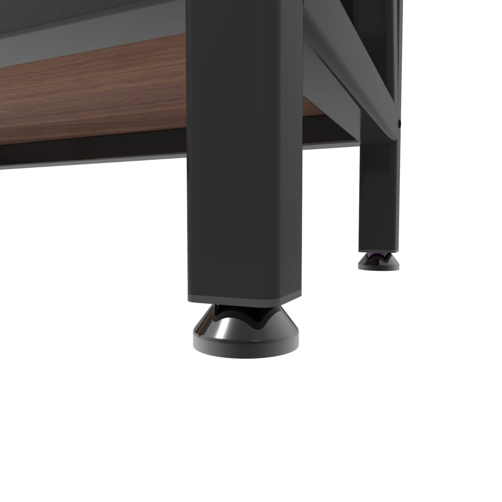 Alt View 6. GOODSILO - 4-Level Storage Shelves with Metal Frame and Wooden Shelves for Kitchen Pantry Bathroom Garage Organization - Black+Black Brown.