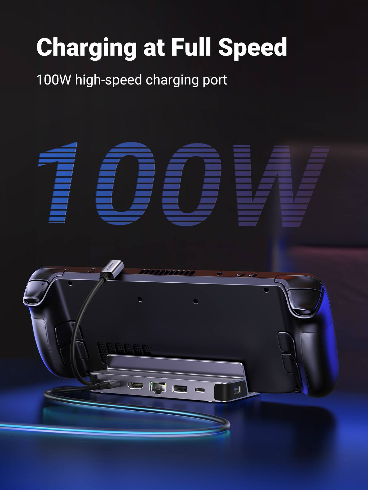 Charging at Full Speed  
100W high-speed charging port