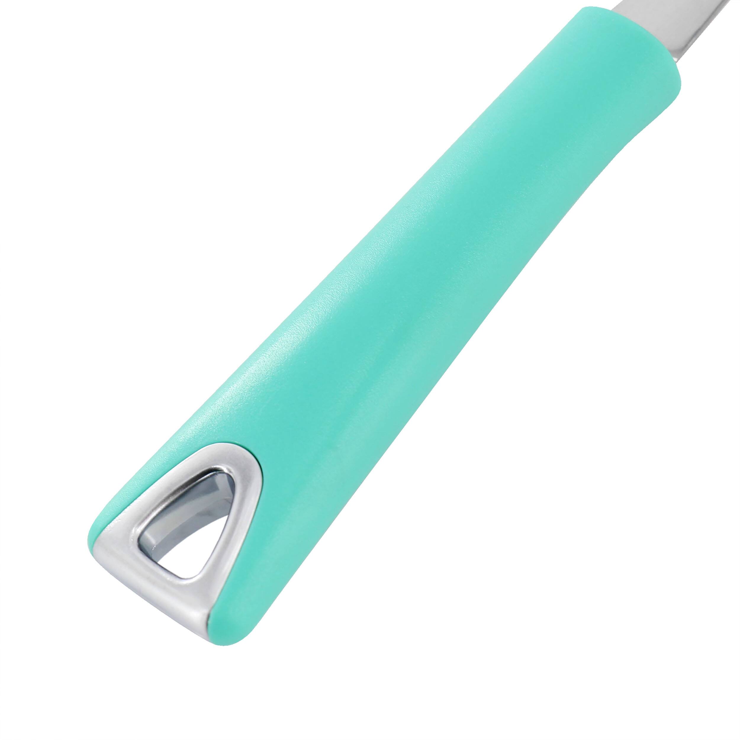 Alt View 3. Martha Stewart - Martha Stewart Everyday Drexler Silicone Scraper Utensil in Turquoise - Blue.