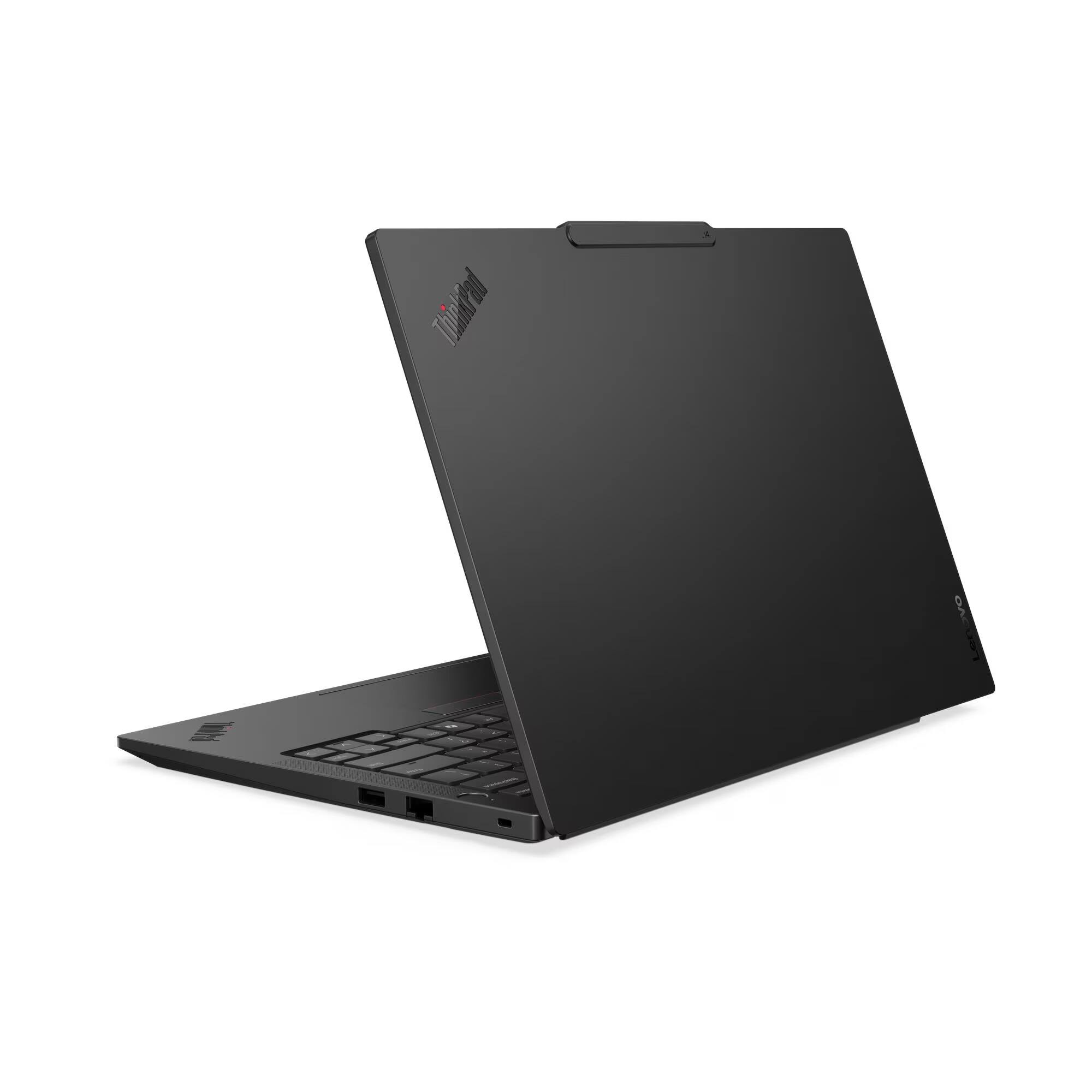 Left. Lenovo - Lenovo - ThinkPad E14 Gen 7 AI PC 14" Laptop - AMD Ryzen 7 250 with 16GB Memory - 512GB SSD - Black.