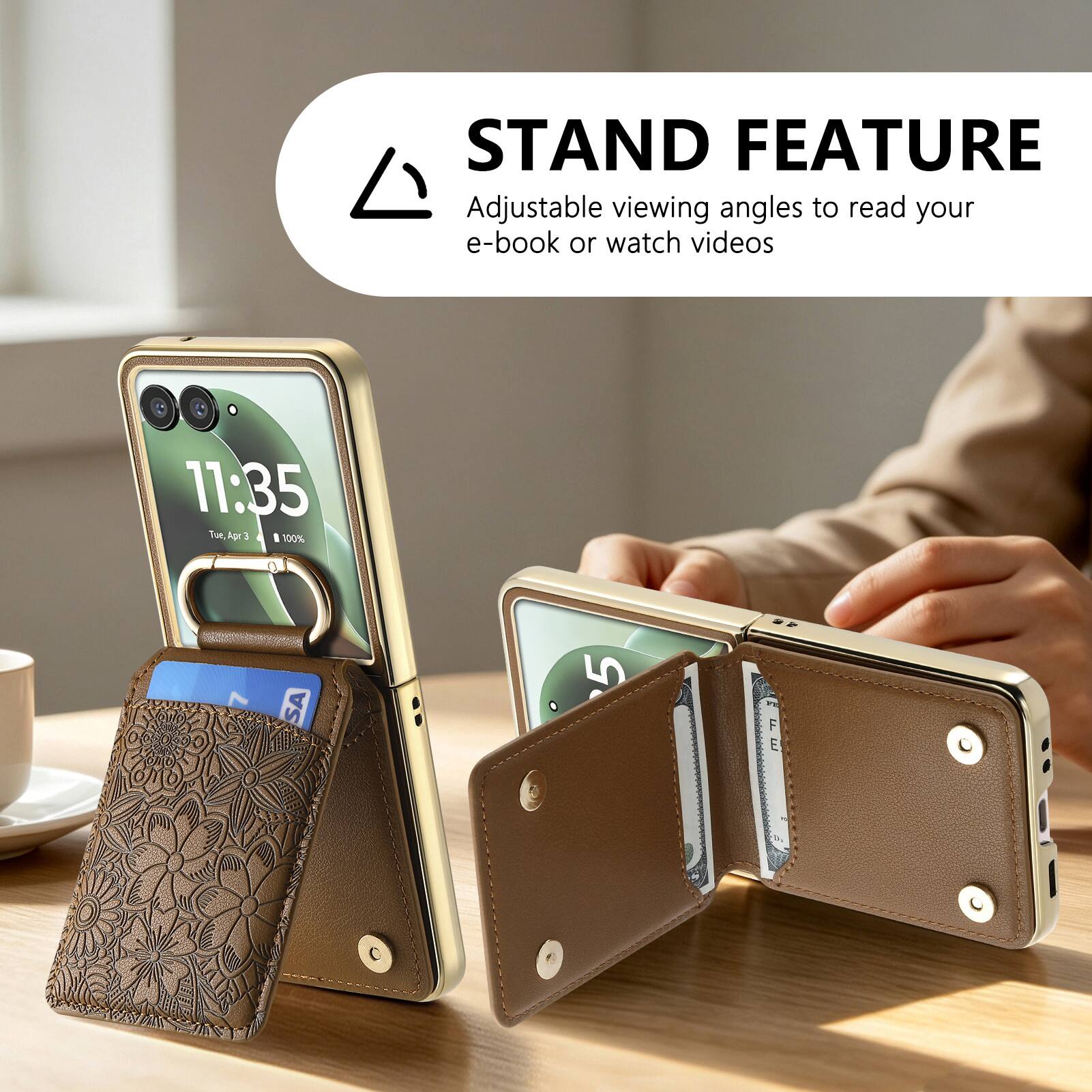 STAND FEATURE  
Adjustable viewing angles to read your e-book or watch videos  

11:35 Tue, Apr 3 100%  
SA  
5  
F