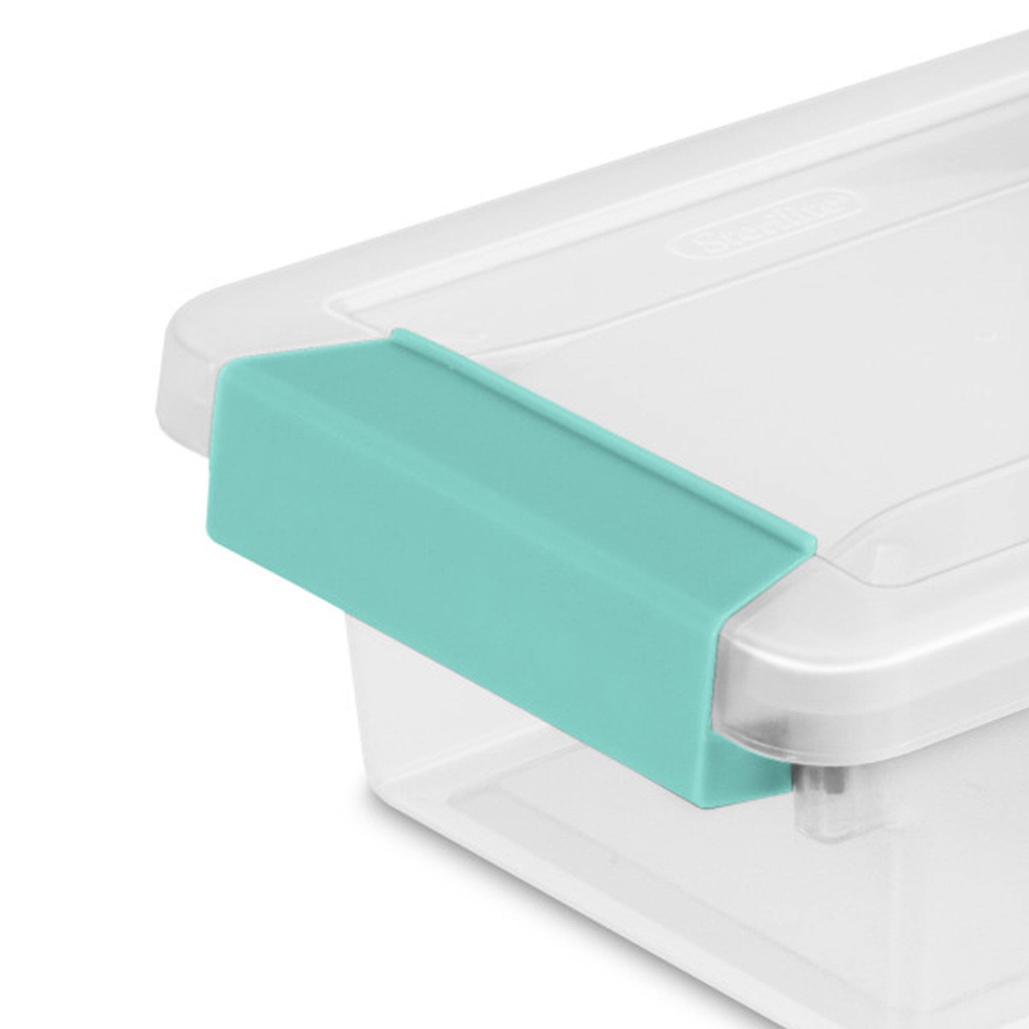 Alt View 7. Sterilite - Sterilite Plastic Mini Clip Storage Box Container with Latching Lid, 18 Pack - Clear.
