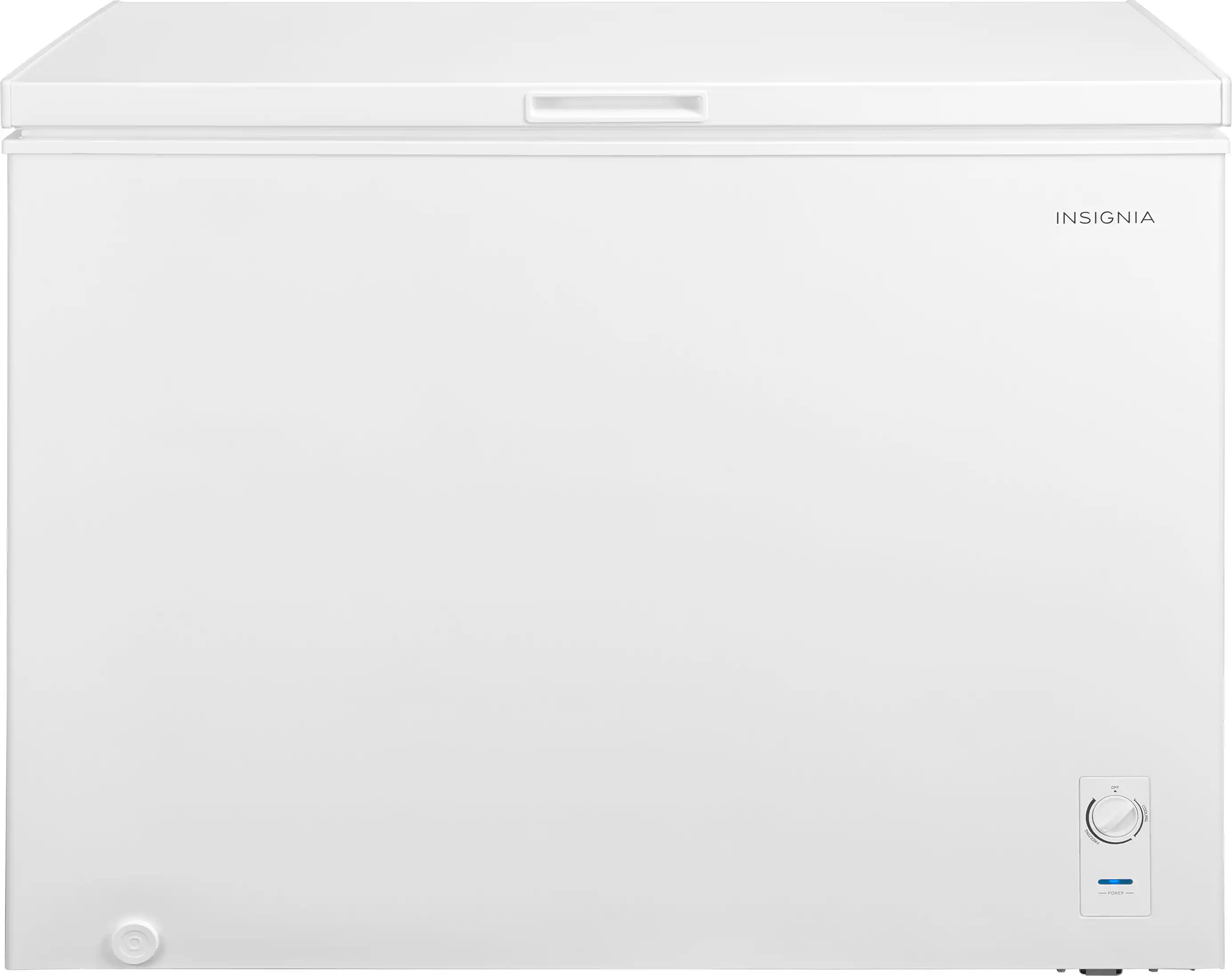 Front. Insignia™ - 10.4 Cu. Ft. Garage-Ready Chest Freezer - White.