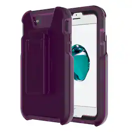 Tech21 - EVO Tactical Case & Holster for iPhone SE/8/7/6, Rugged Drop Protection - Violet