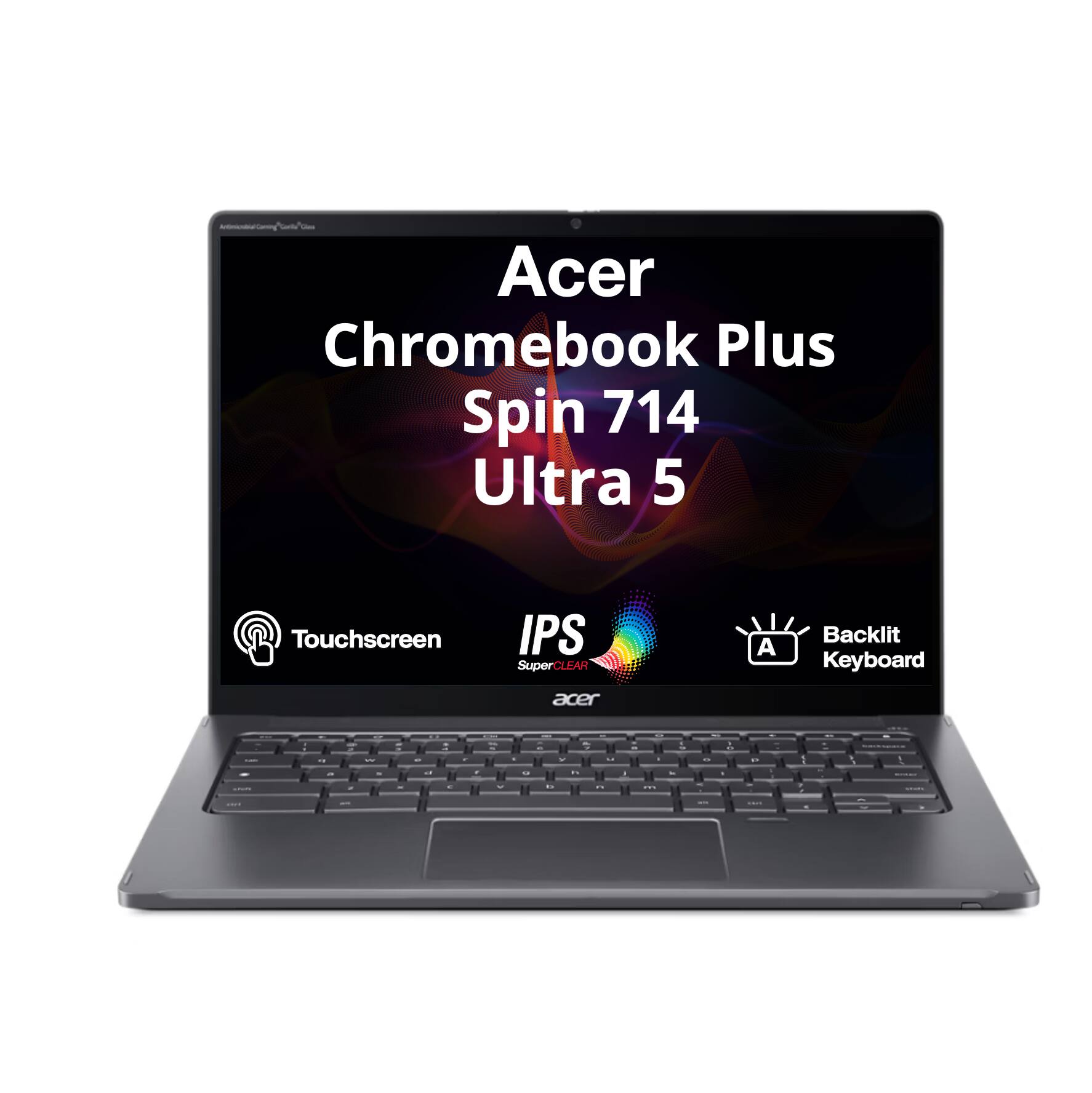 Acer Chromebook Plus Spin 714 Ultra 5 Touchscreen IPS SuperCLEAR Backlit Keyboard