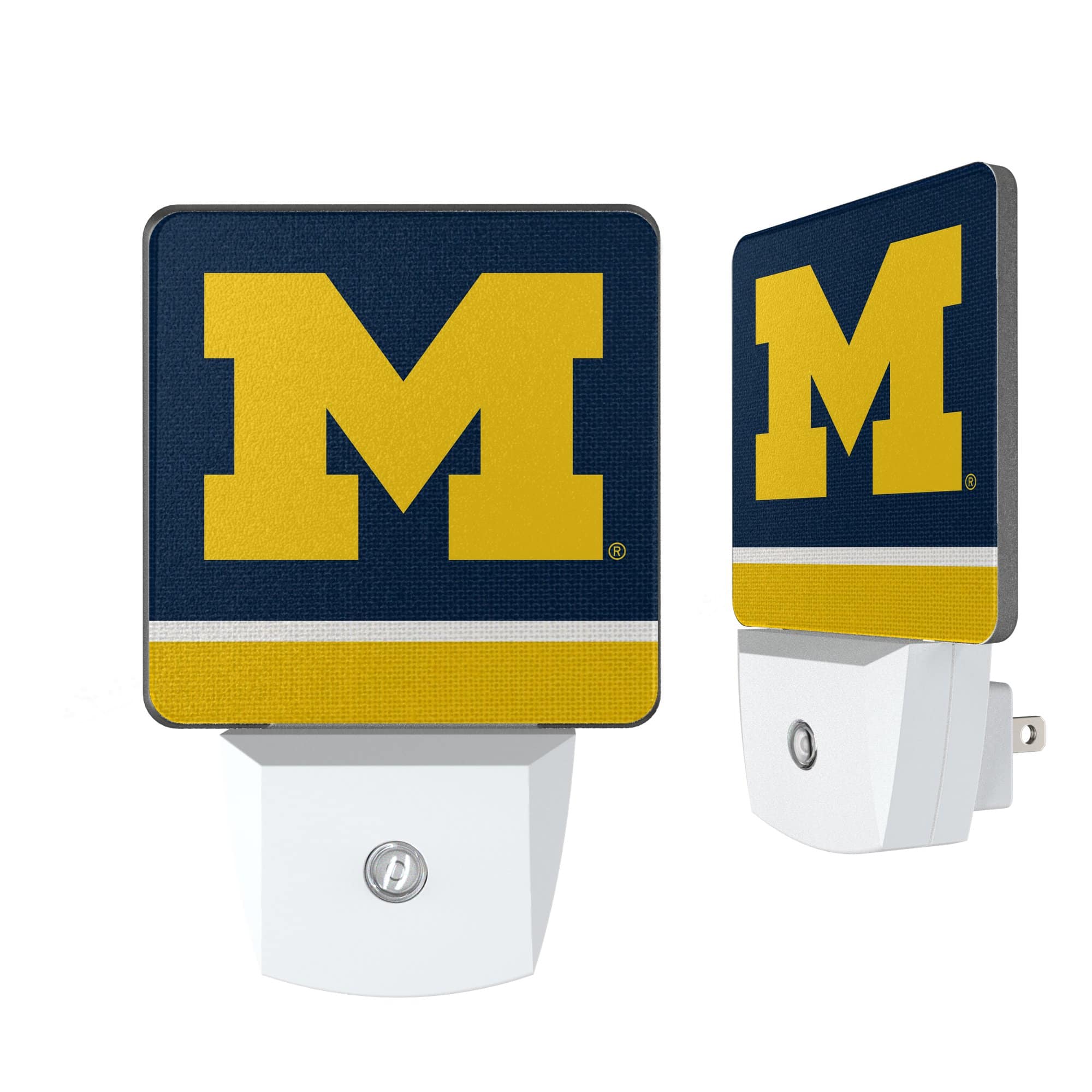 Keyscaper - Michigan Wolverines Stripe Design Nightlight 2-Pack - Multicolor