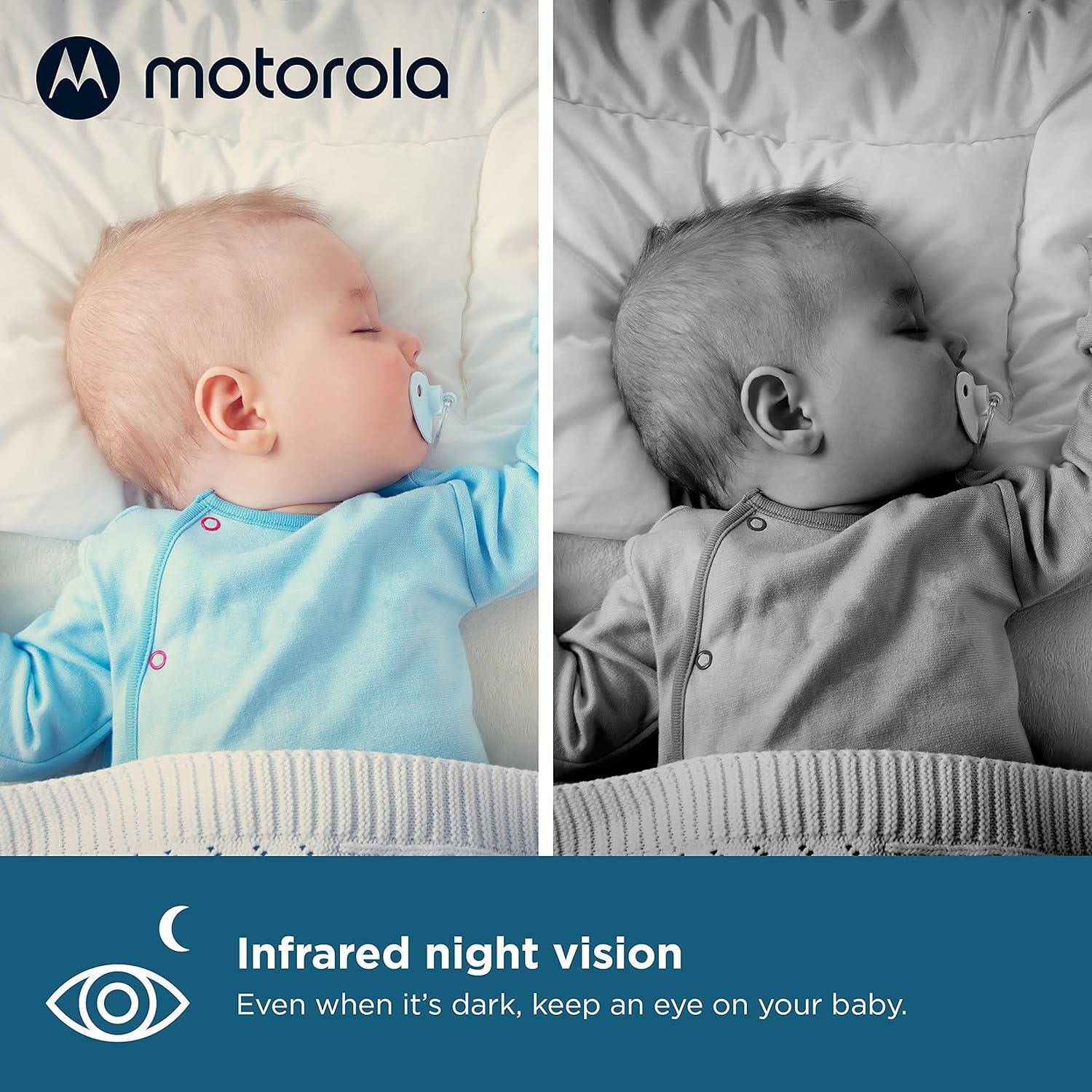 motorola

Infrared night vision  
Even when it's dark, keep an eye on your baby.
