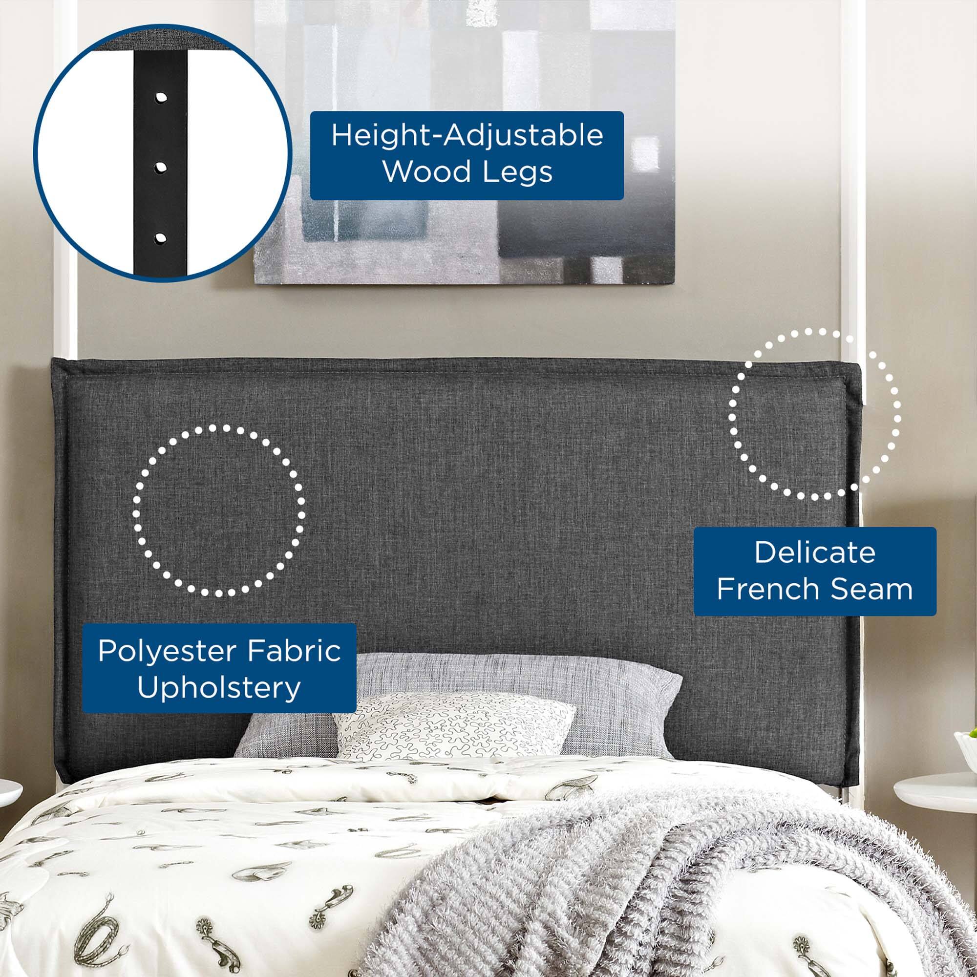 Height-Adjustable Wood Legs  
Delicate French Seam  
Polyester Fabric Upholstery