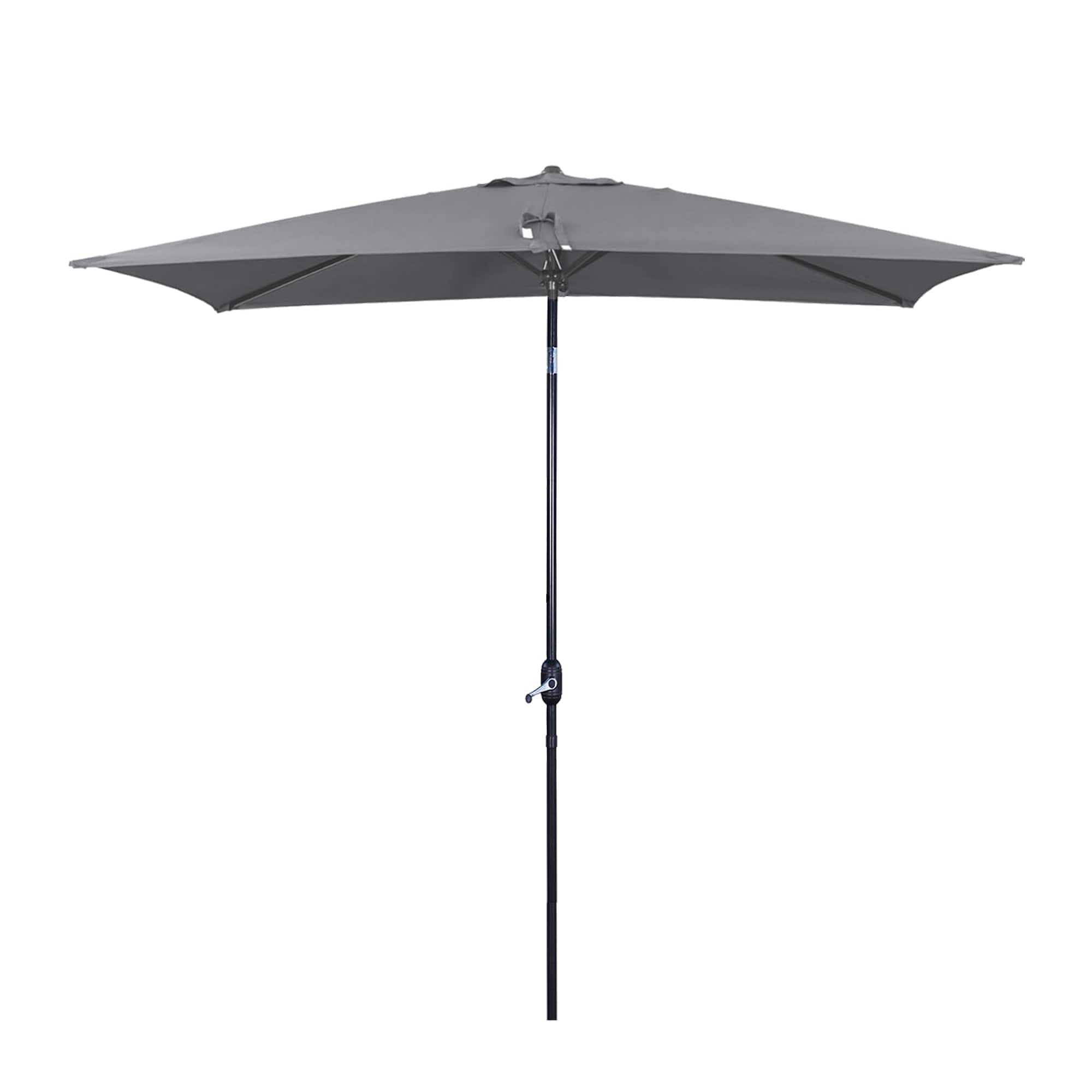 Boyel Living - 10 ft. x 6.5 ft. Rectangular Market Umbrella with Waterproof and UV Resistant - Gray