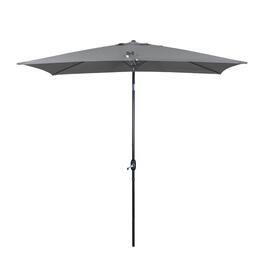 Boyel Living - 10 ft. x 6.5 ft. Rectangular Market Umbrella with Waterproof and UV Resistant - Gray