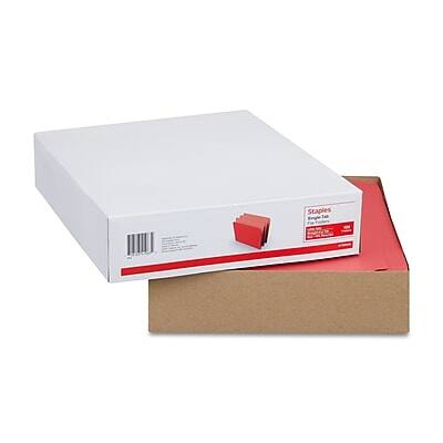 Alt View 4. Staples - Staples File Folder, Single Tab, Letter Size, Red, 100/Box (ST509646-CC) - Red.