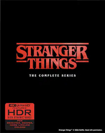 Front. Stranger Things: The Complete Series - 4K Blu-Ray.