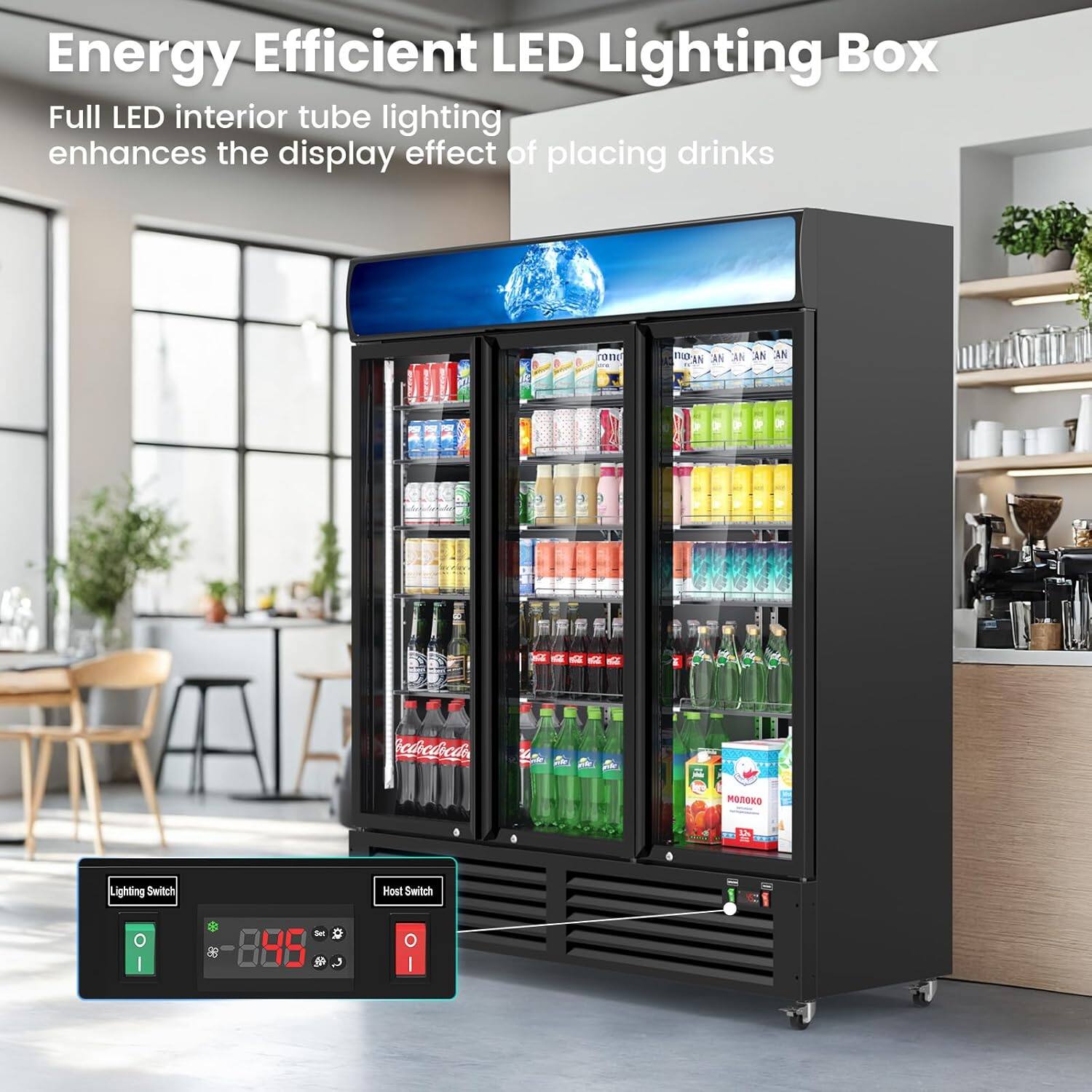 Energy Efficient LED Lighting Box

Full LED interior tube lighting enhances the display effect of placing drinks

Lighting Switch
-8.5°C

Hot Switch