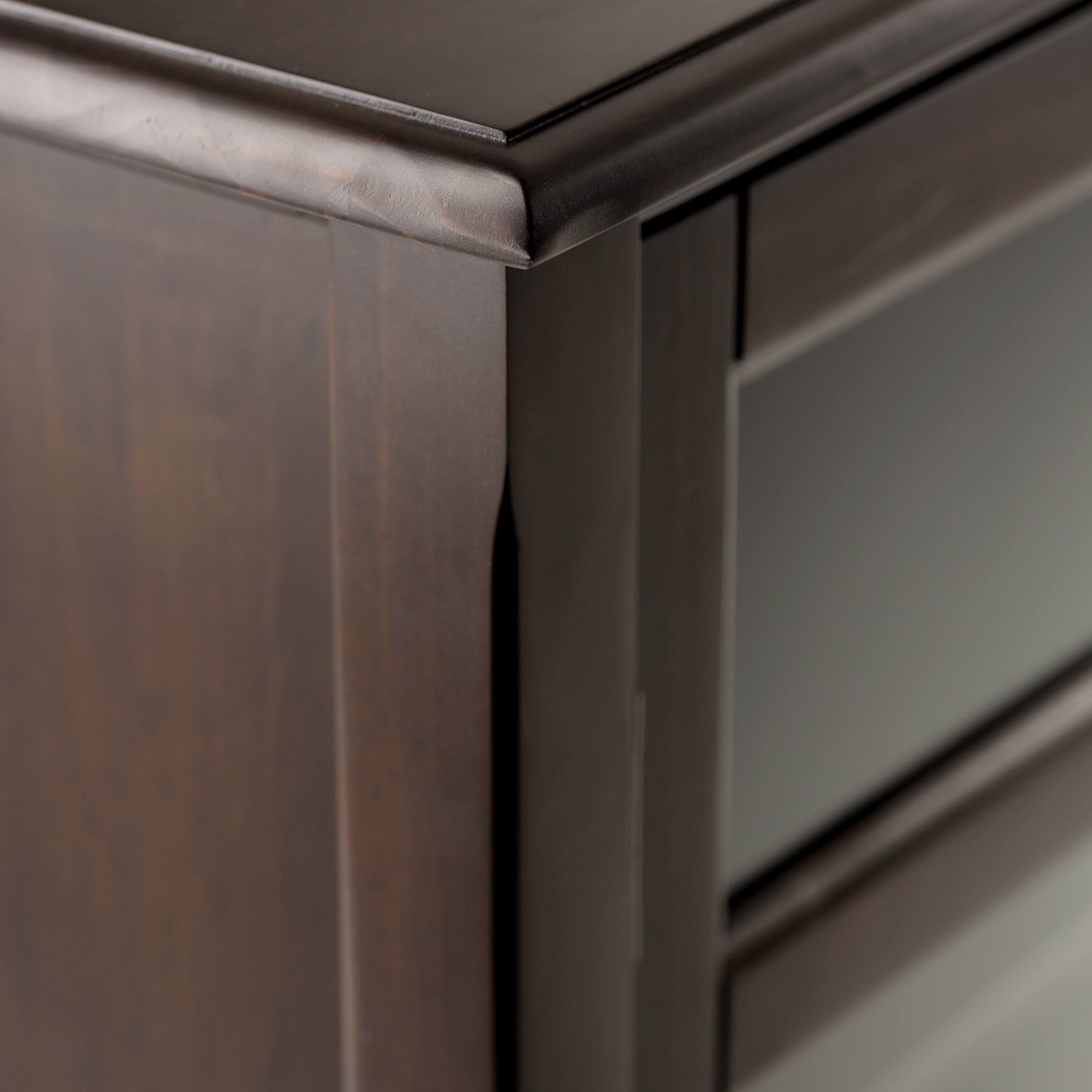 Alt View 15. Simpli Home - Burlington Medium Storage Cabinet - Mahogany Brown.