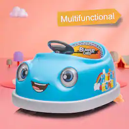 Boyel Living - 1+ Kids 12V Dual-Drive Bumper Car with 6 Play Modes and Remote Control For Gift - Blue