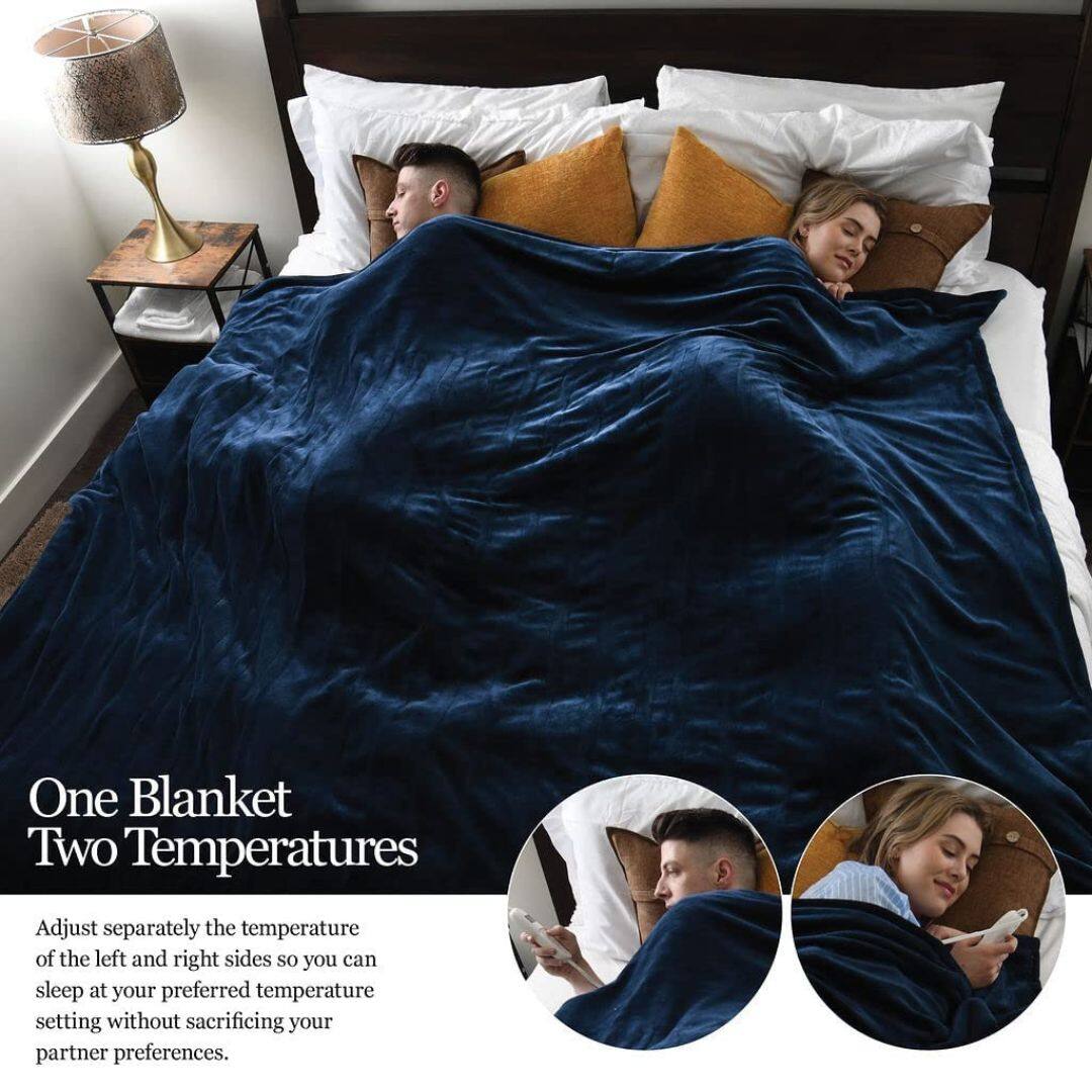 One Blanket Two Temperatures

Adjust separately the temperature of the left and right sides so you can sleep at your preferred temperature setting without sacrificing your partner preferences.