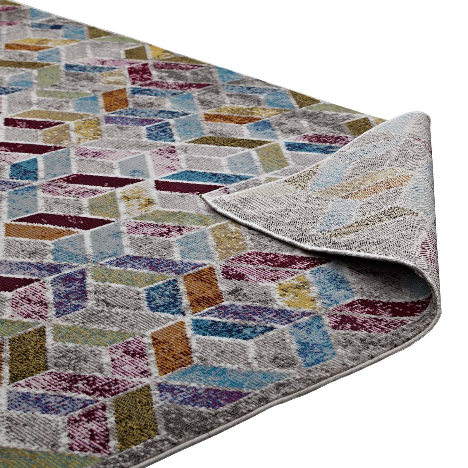 Alt View 3. Modway - Laleh Geometric Mosaic Area Rug - Multicolored.