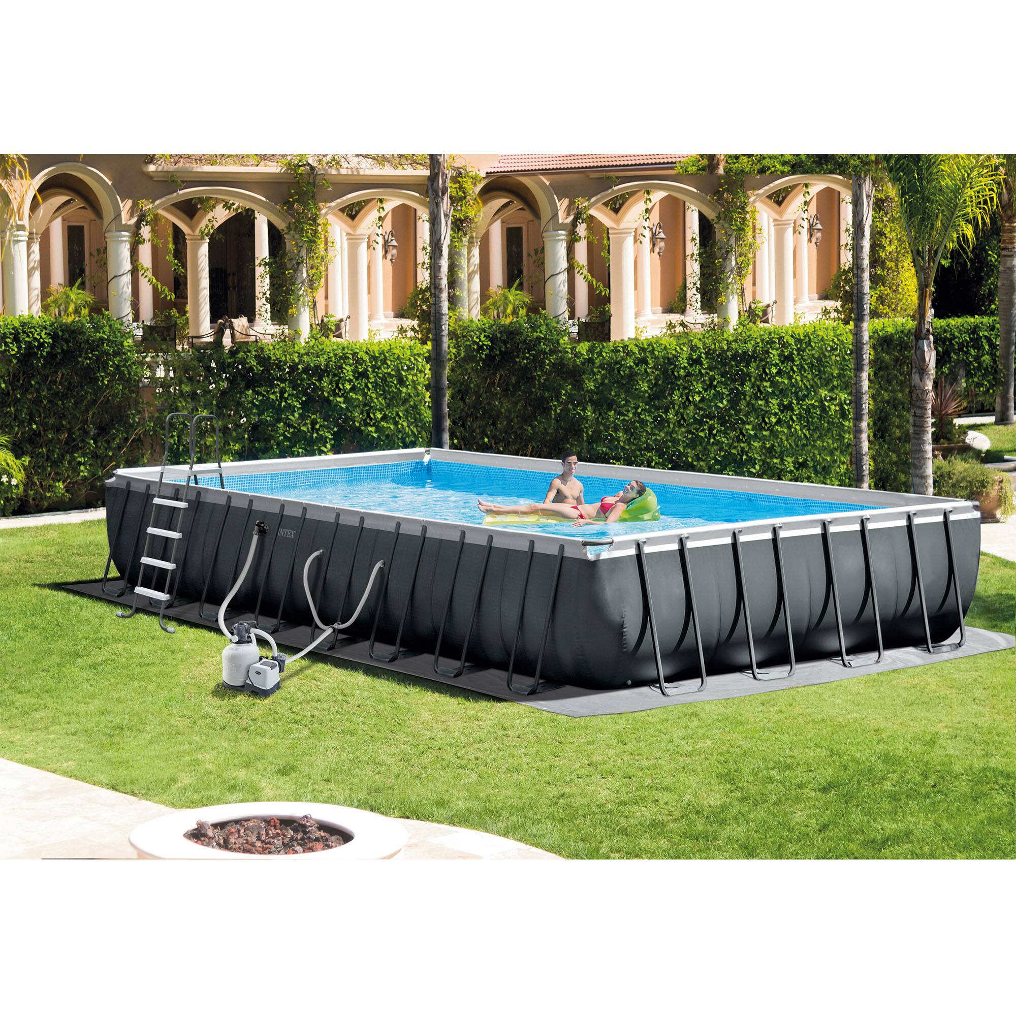 Alt View 24. Intex - 24' x 12' x 52" Rectangular Pool w/ Pump.
