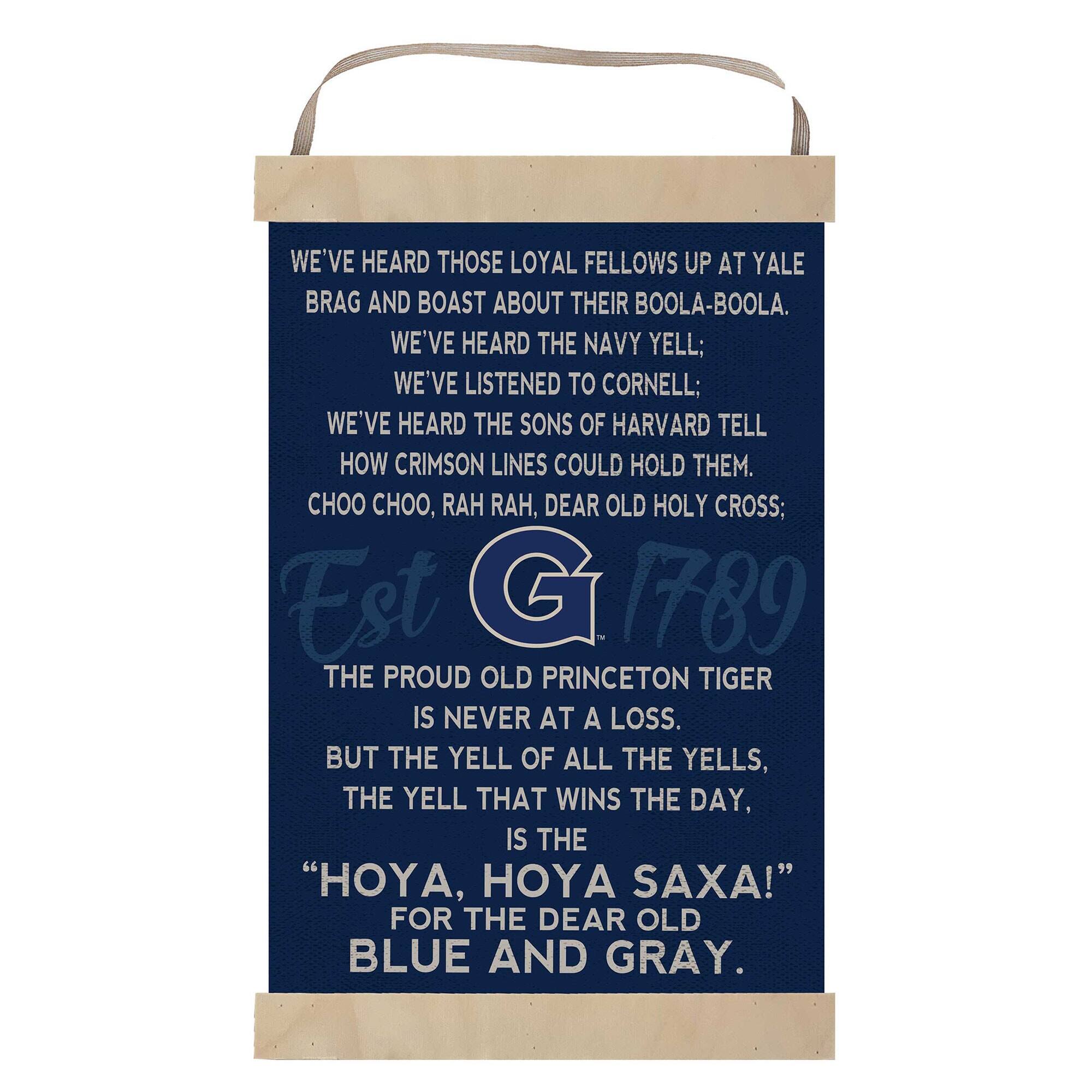 Georgetown Hoyas Fight Song Banner Sign