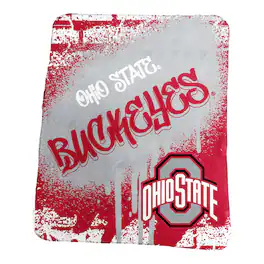 Logo Brands - Ohio State Buckeyes 50" x 60" Classic Graffiti Fleece Throw Blanket - Red