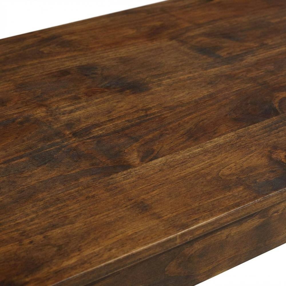 Alt View 1. FurniFact - Wooden console table with concealed drawer for stylish storage - Warm Brown.