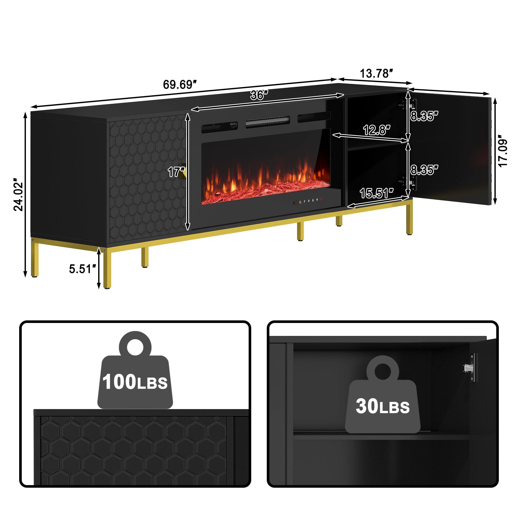 24.02" 69.69" 17" 36" ..... 13.78" 8.35" 12.8" 8.35" 15.51" 17.09" 5.51" 100LBS 30LBS