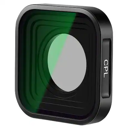 Front. Neewer - CPL Filter for GoPro Hero 9-13, Polarizing, Enhances Colors & Reduces Glare, No Vignetting, FL-77 - Black.